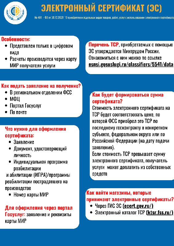 О приобретении отдельных видов товаров, работ, услуг с использованием электронного сертификата